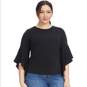 Drama Sleeve Black Stella Top